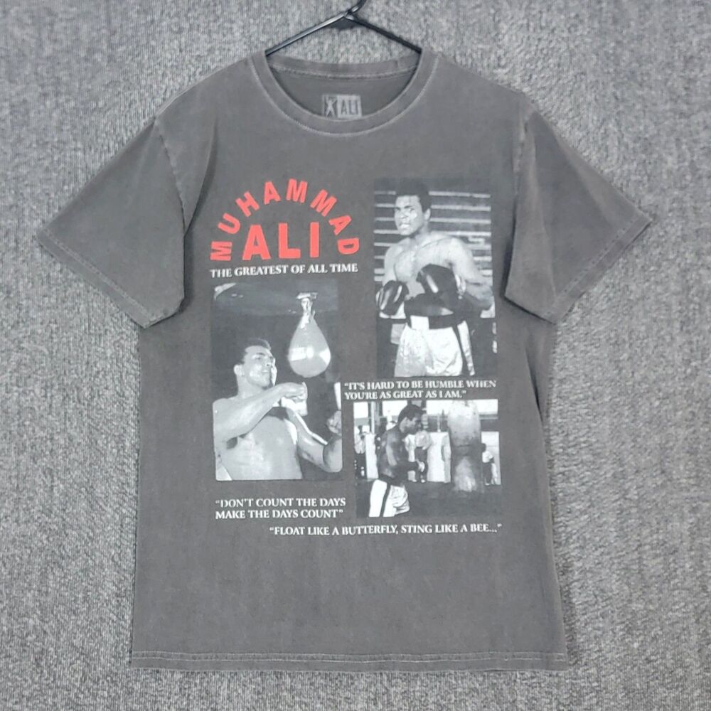 Muhammad Ali T-Shirt Mens Medium Gray The Greatest Of All Time Boxing Champion